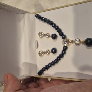 Charter Club Black and Gold Tone Jewelry Set